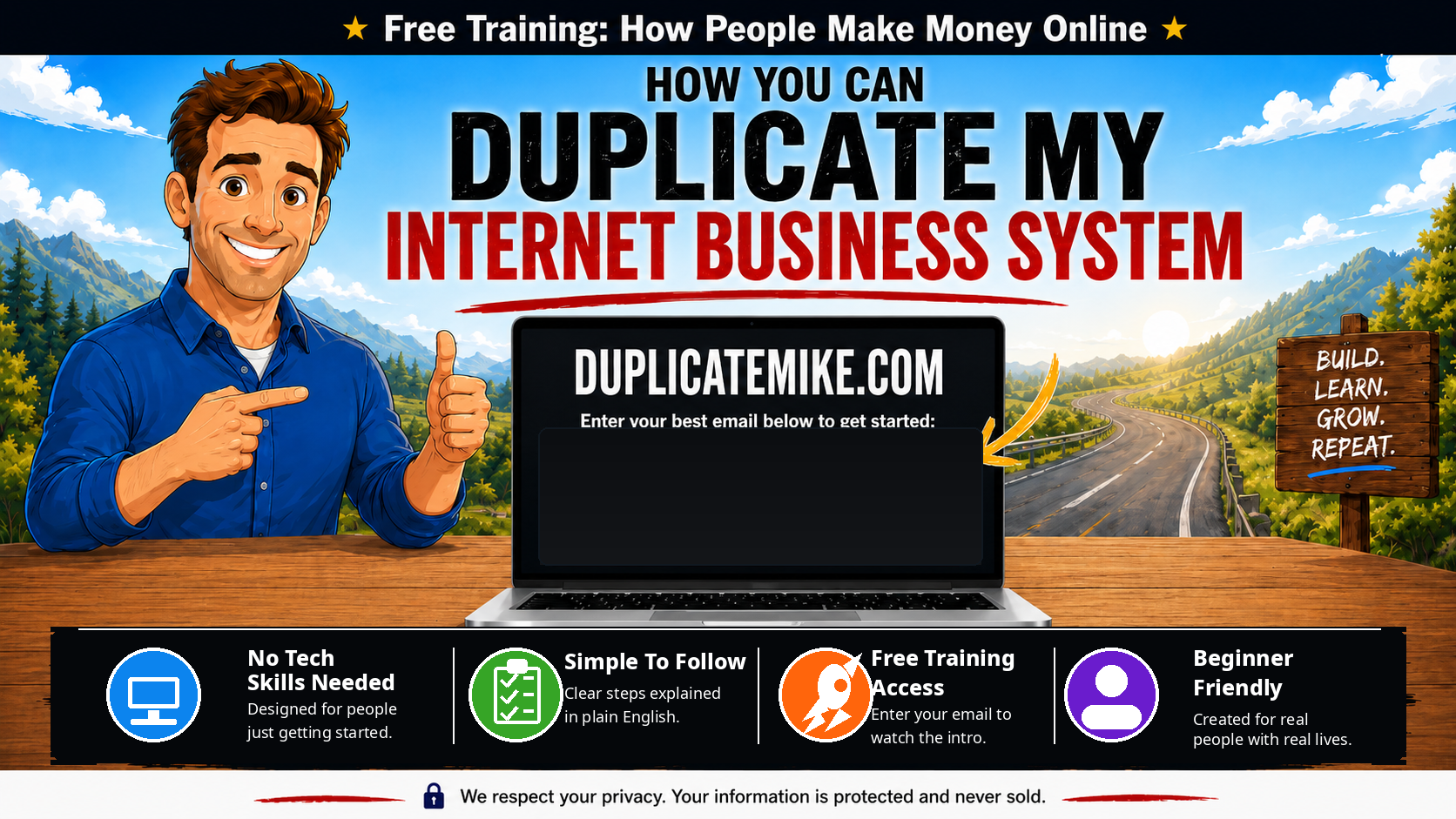 DuplicateMike.com landing page